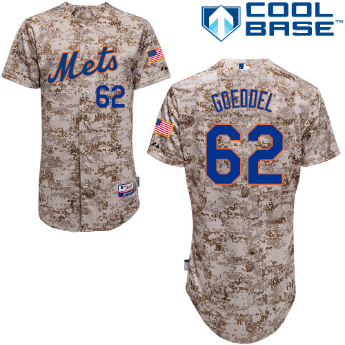 Erik Goeddel #62 Youth Baseball Jersey-New York Mets Authentic Alternate Camo Cool Base MLB Jersey